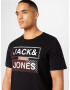 JACK & JONES Majica 'KAIN' melona / črna / bela - Pepit.si