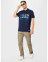 JACK & JONES Majica 'LAKE' modra / mornarska / bela - Pepit.si