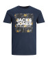 JACK & JONES Majica 'Loky' temno modra / mešane barve / črna / bela - Pepit.si