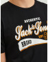 JACK & JONES Majica oranžna / črna / bela - Pepit.si