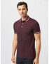 JACK & JONES Majica 'Paulos' burgund / karminsko rdeča / črna / bela - Pepit.si