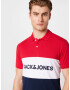 JACK & JONES Majica mornarska / rdeča / bela - Pepit.si