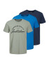 JACK & JONES Majica 'Shirt ACE' modra / mornarska / oliva - Pepit.si