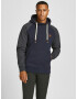 JACK & JONES Majica 'TOM' mornarska / pegasto siva - Pepit.si