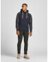 JACK & JONES Majica 'TOM' mornarska / pegasto siva - Pepit.si