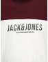 Jack & Jones Plus Majica 'Dan' nočno modra / vinsko rdeča / bela - Pepit.si