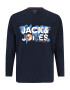 Jack & Jones Plus Majica 'DUST' mornarska / svetlo modra / bela - Pepit.si