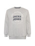 Jack & Jones Plus Majica 'HERRO' pegasto siva / bela / nočno modra - Pepit.si