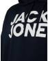 Jack & Jones Plus Majica 'JJECORP' temno modra / bela - Pepit.si