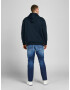 Jack & Jones Plus Majica 'JJECORP' temno modra / bela - Pepit.si