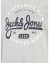 Jack & Jones Plus Majica 'MIKK' marine / pegasto siva / bela - Pepit.si