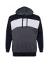 Jack & Jones Plus Majica 'MONSE' temno modra / bela / temno siva - Pepit.si