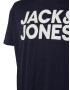 Jack & Jones Plus Majica nočno modra / bela - Pepit.si