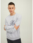 JACK & JONES Majica 'JERRY' mornarska / svetlo siva / bela - Pepit.si