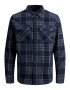 JACK & JONES Srajca 'Darren' mornarska / dimno modra / bela - Pepit.si