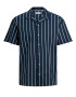 JACK & JONES Srajca 'Greg' bela / marine / smaragd - Pepit.si