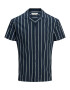 JACK & JONES Hemd mornarska / bela / petrol - Pepit.si