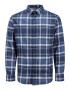 JACK & JONES Srajca mornarska / dimno modra / bela - Pepit.si