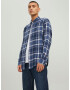 JACK & JONES Srajca mornarska / dimno modra / bela - Pepit.si