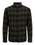 JACK & JONES Srajca 'PLAIN' svetlo rjava / zelena - Pepit.si