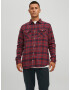 JACK & JONES Srajca 'Sheridan' mornarska / karamel / burgund / bela - Pepit.si