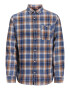 JACK & JONES Srajca 'Stanley' kremna / kobalt modra / rjava / svetlo rjava - Pepit.si