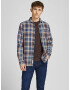 JACK & JONES Srajca 'Stanley' kremna / kobalt modra / rjava / svetlo rjava - Pepit.si