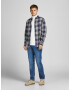 JACK & JONES Srajca kremna / temno modra - Pepit.si