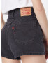 LEVI'S Kavbojke 'HIGH WAISTED MOM SHORT LIGHT INDIGO - WORN IN' črn denim - Pepit.si