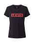 LEVI'S Majica 'THE PERFECT TEE BLACKS' rdeča / črna - Pepit.si