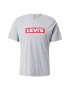 LEVI'S Majica 'SS RELAXED FIT TEE GREYS' svetlo siva / rdeča / bela - Pepit.si