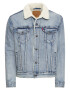 LEVI'S Prehodna jakna 'TYPE 3 SHERPA TRUCKER MED INDIGO - WORN IN' moder denim - Pepit.si