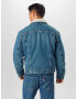 LEVI'S Prehodna jakna 'TYPE 3 SHERPA TRUCKER MED INDIGO - WORN IN' moder denim / bela - Pepit.si