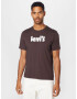 LEVI'S Majica 'SS RELAXED FIT TEE REDS' temno rjava / bela - Pepit.si