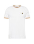 Lyle & Scott Majica 'Ringer' bela / svetlo rjava / rumena - Pepit.si