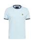 Lyle & Scott Majica 'Ringer' mornarska / svetlo modra / zlato-rumena - Pepit.si