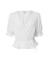 Miss Selfridge Bluza 'IVORY SHIRRED WRAP BLOUSE' bela - Pepit.si