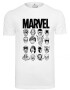 Mister Tee Majica 'Marvel Crew Tee' črna / bela - Pepit.si