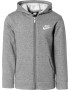 Nike Sportswear Jopa na zadrgo 'Club' pegasto siva / bela - Pepit.si