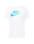 Nike Sportswear Majica voda / cijansko modra / bela - Pepit.si