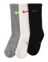 Nike Sportswear Nogavice 'Cushioned Crew Training Socks (3 Pair)' bela / siva / črna - Pepit.si