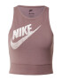 Nike Sportswear Top mauve / bela - Pepit.si