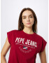 Pepe Jeans Majica 'PARKER' mornarska / ognjeno rdeča / bela - Pepit.si