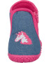 PLAYSHOES Copat 'Einhorn' moder denim / temno roza - Pepit.si