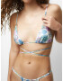 Pull&Bear Bikini zgornji del svetlo modra / pastelno rumena / eozin / off-bela - Pepit.si