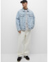 Pull&Bear Prehodna jakna moder denim - Pepit.si