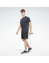 Reebok Sport Funkcionalna majica 'Workout Ready' črna / bela - Pepit.si