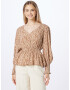 River Island Bluza rjava / bela - Pepit.si