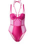 River Island Bodi 'SATIN AND MESH BODY' roza - Pepit.si