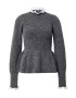 River Island Pulover 'PIE CRUST' temno siva / bela - Pepit.si